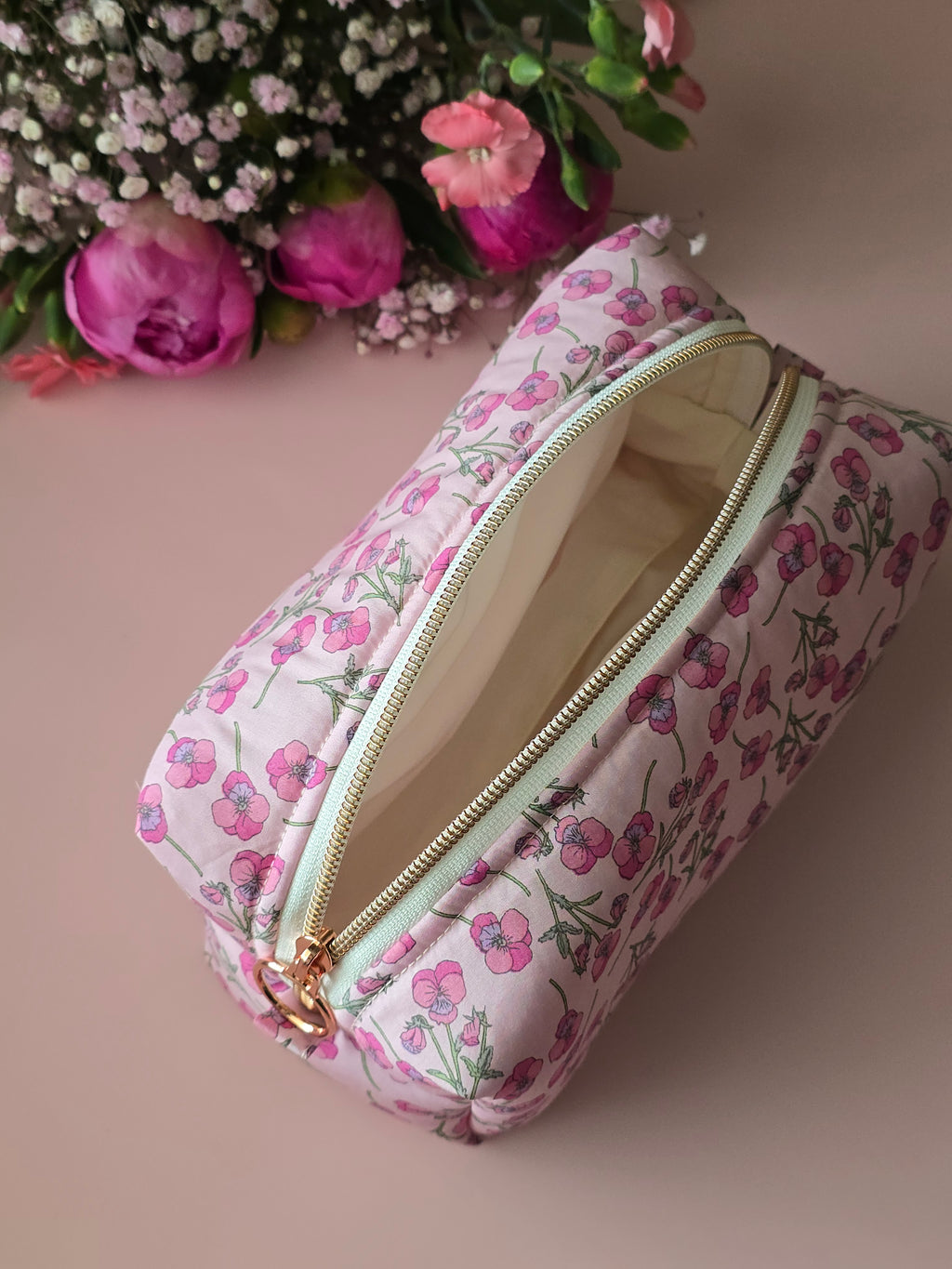 Pink Blossom Zipper Pouch Set 🌸