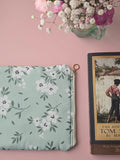 Floral Book & Tablet Sleeve – Handmade Cotton Pouch