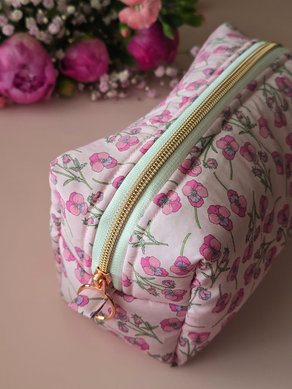 Pink Blossom Zipper Pouch Set 🌸