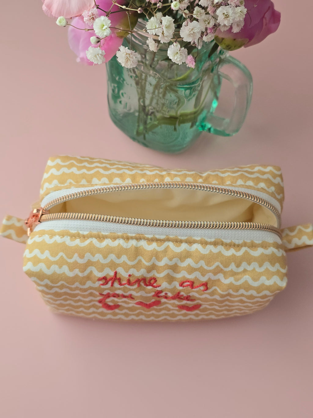 Shine As You Like – Handmade Cosmetic Pouch