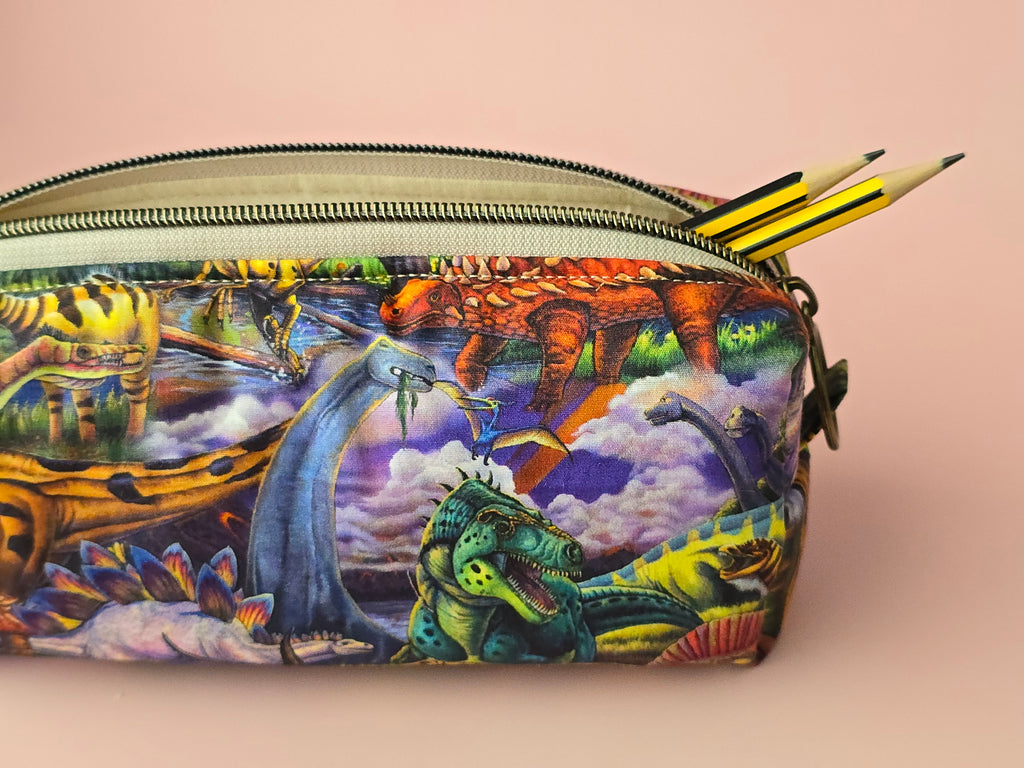 Dinosaur Pencil Case / Cosmetic Pouch